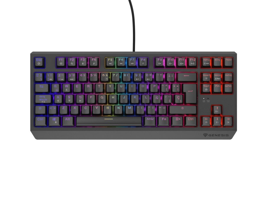 GENESIS Thor 230 TKL tastatur Spil USB QWERTY Spansk Sort #1