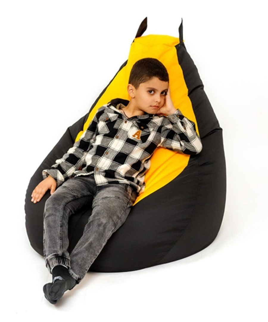 Puf GO GIFT Gul Sort Oxford 105 x 80 cm #2