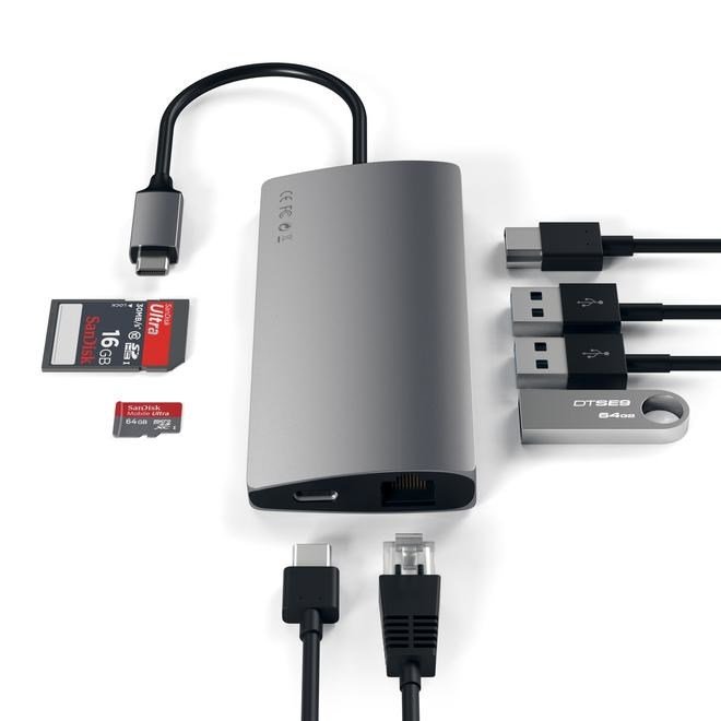 Satechi Multi-Port Adapter V2 Dock st. USB 3.2 Gen 1 (3.1 Gen 1) Type-C Gr� #5