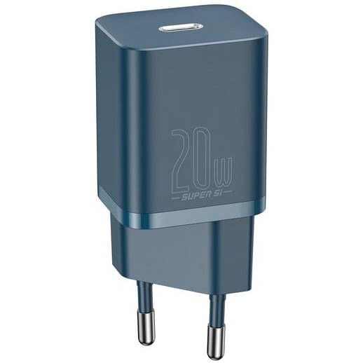 Baseus Super Si Strmoplader med USB-C til Lightning-kabel 20W Bl #3