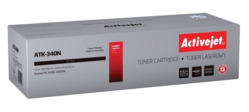 Activejet Tonerpatron ATK-340N (Kyocera erstatning TK-340; Supreme; 12000 sider; sort) #1