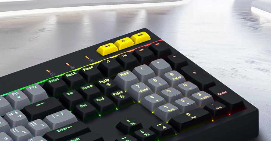 HATOR Icefall tastatur Spil USB QWERTY US engelsk Hvid #13