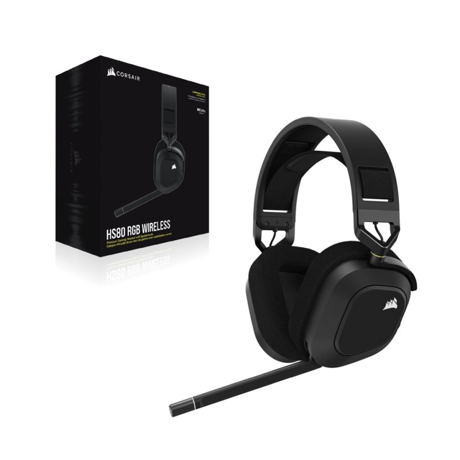 Corsair HS80 RGB Headset Trdls Spil Sort #3