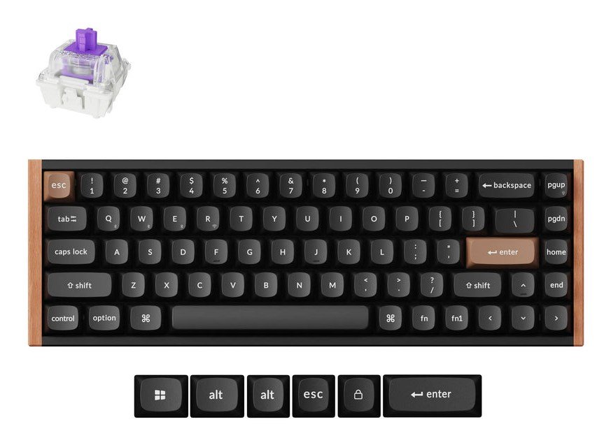 Keychron K6 HE tastatur Universel USB + Bluetooth Brun, Sort #2