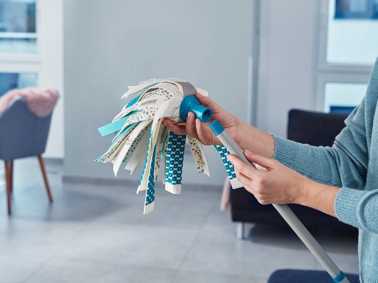 LEIFHEIT 52106 reng�ringsmoppe Bomuld, Fiber T�r&v�d Bl�, Hvid #5