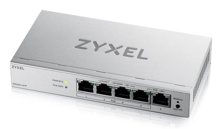 Zyxel GS1200-5HPV3 Administreret L2 Gigabit Ethernet (10/100/1000) Str�m over Ethernet (PoE) Desktop Gr� #1