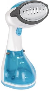 MPM MZP-01 Dampstrygejern Rustfri strygesl 1200 W Bl, Satin stl, Transparent, Hvid #1