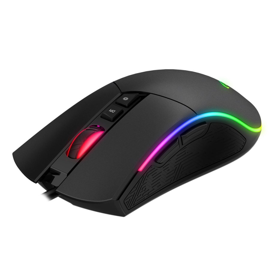 Havit MS1001S - Optisk hjrehnds-gamingmus, USB type A, sort-gr #6
