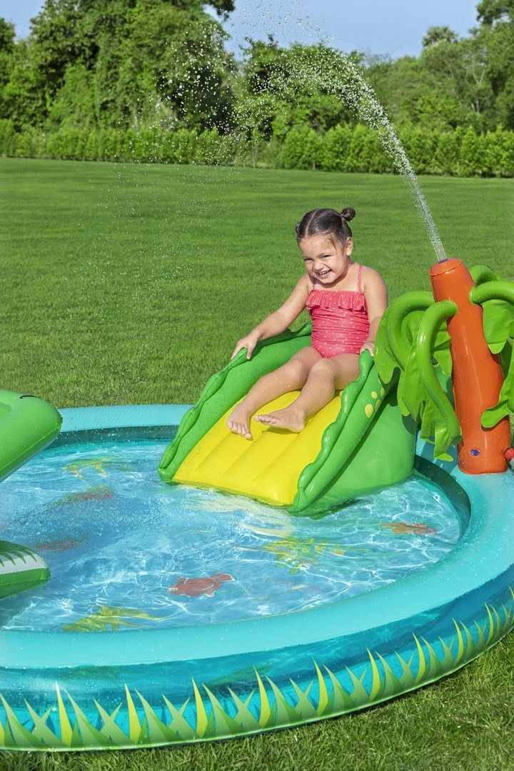 Bestway Oppustelig Pool Krokodille Legepark 224x181x72 cm +2 r Have 53166 #25