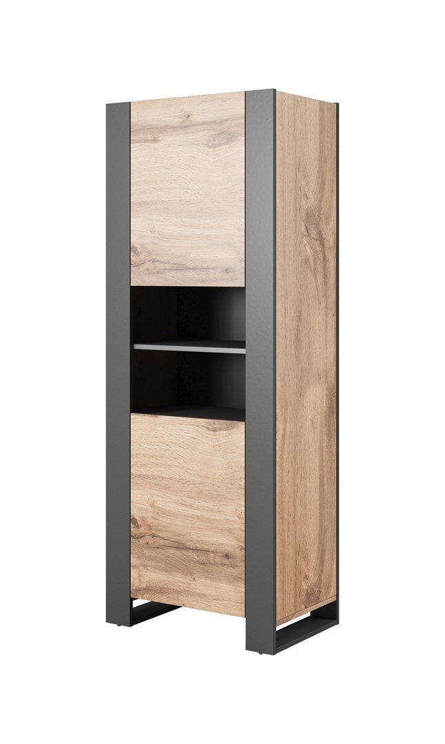 WOOD bogreol 65x40x170,5 egetr wotan + antracit #1