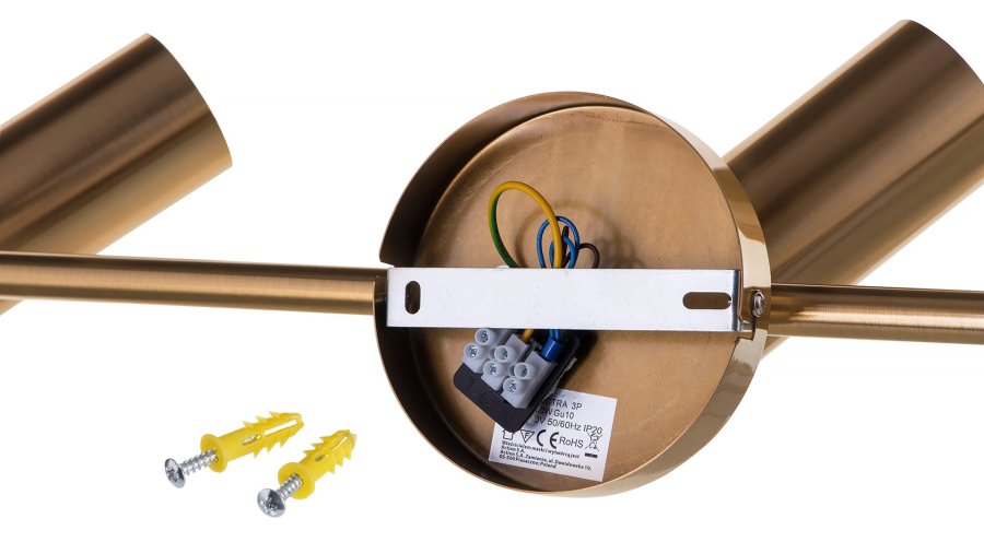 Activejet SPECTRA tredobbelt guld loft vglampe strimmel spotlight GU10 til stuen #10
