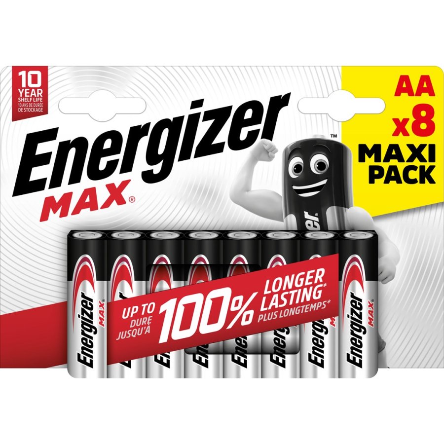 Energizer Max 437727 Batteri AA LR6 8-pakke Eco #1