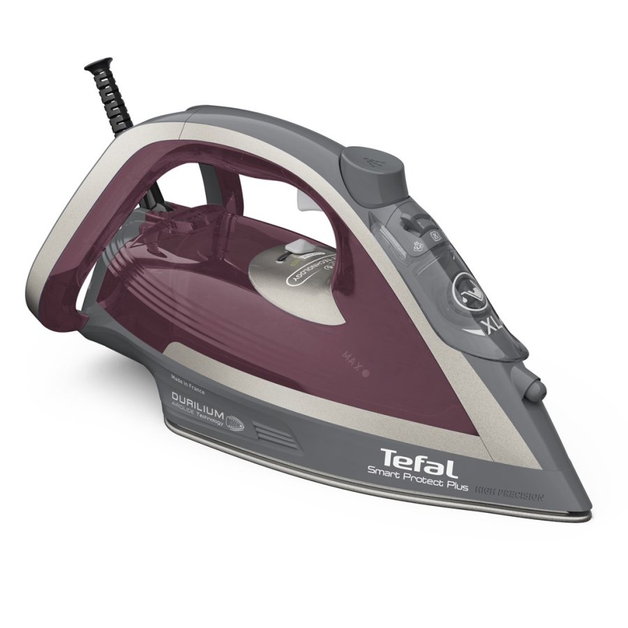 Tefal Smart Protect Plus FV6870 Tr & dampstrygejern Durilium Airglide-slplade 2800 W Rd #1