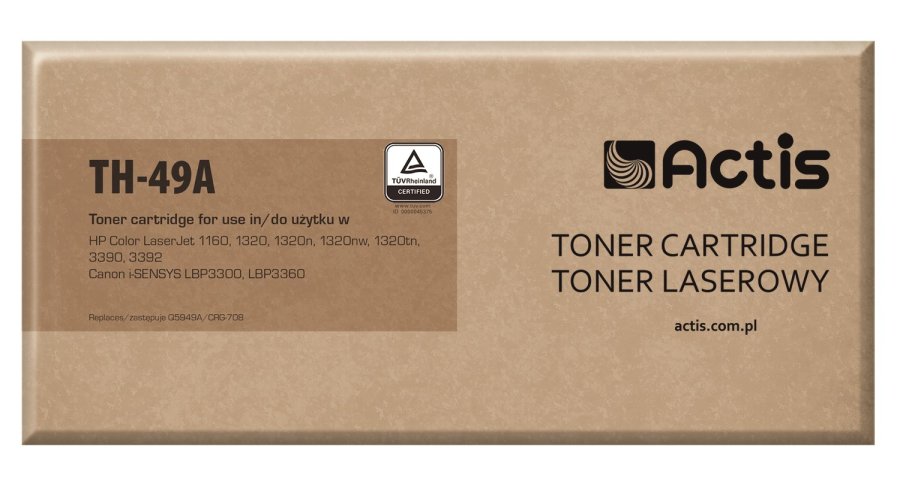 Actis Tonerpatron TH-49A (erstatning HP 49A Q5949A, Canon CRG-708; Standard; 2500 sider; sort) #1