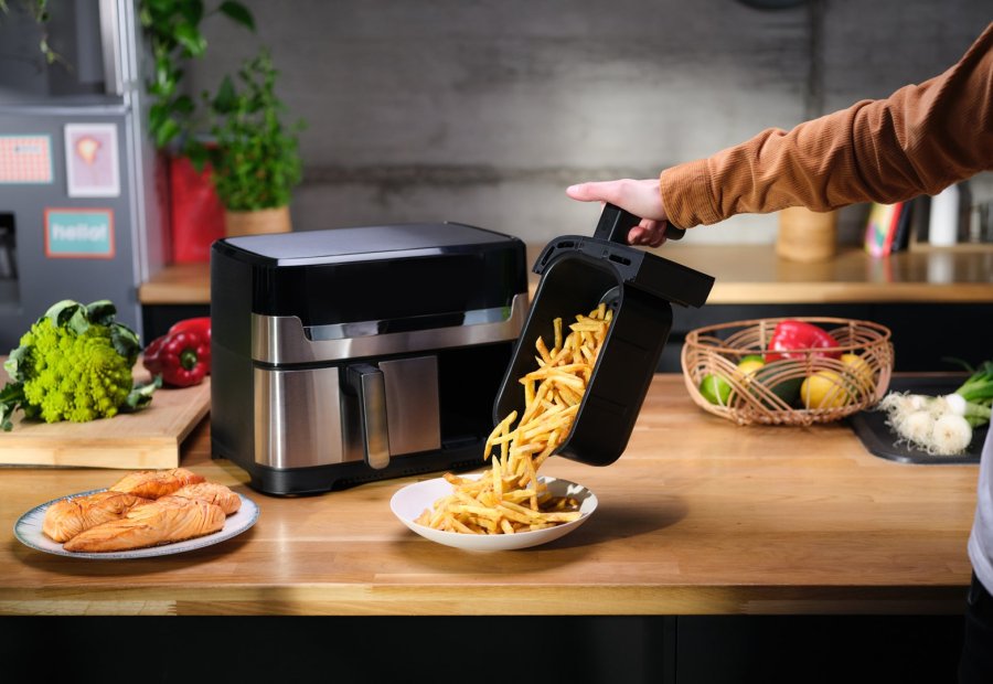 Tefal Dual Easy Fry & Grill EY905D Dobbelt 8,3 L Enkeltstende 2700 W Varmluftsteger Rustfrit stl #5