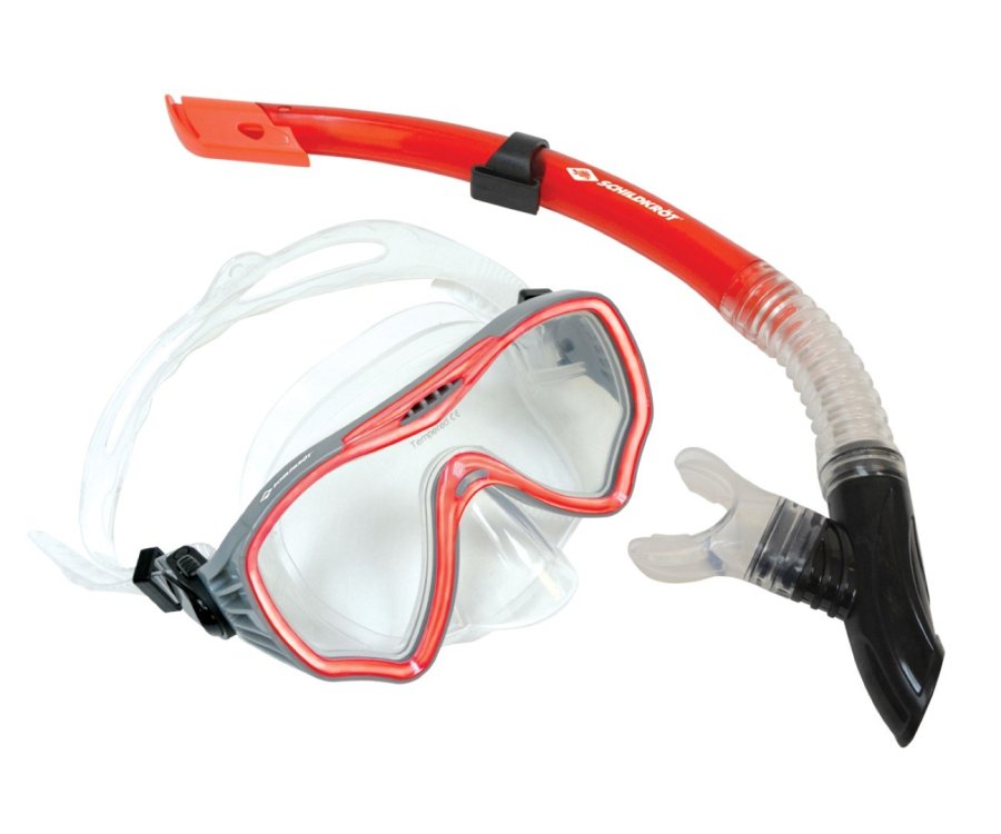 Schildkrt Funsports 940012 dykkemaske Sort, Rd, Transparent Voksen #1