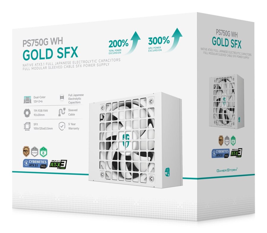 Gamer Storm PS750G WH enhed til str�mforsyning 750 W 20+4 pin ATX ATX Hvid #6