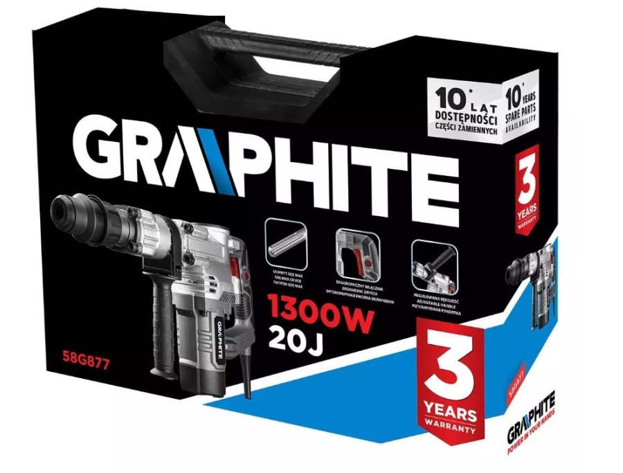 1300W Graphite SDS Max nedrivningshammer i grafit #6