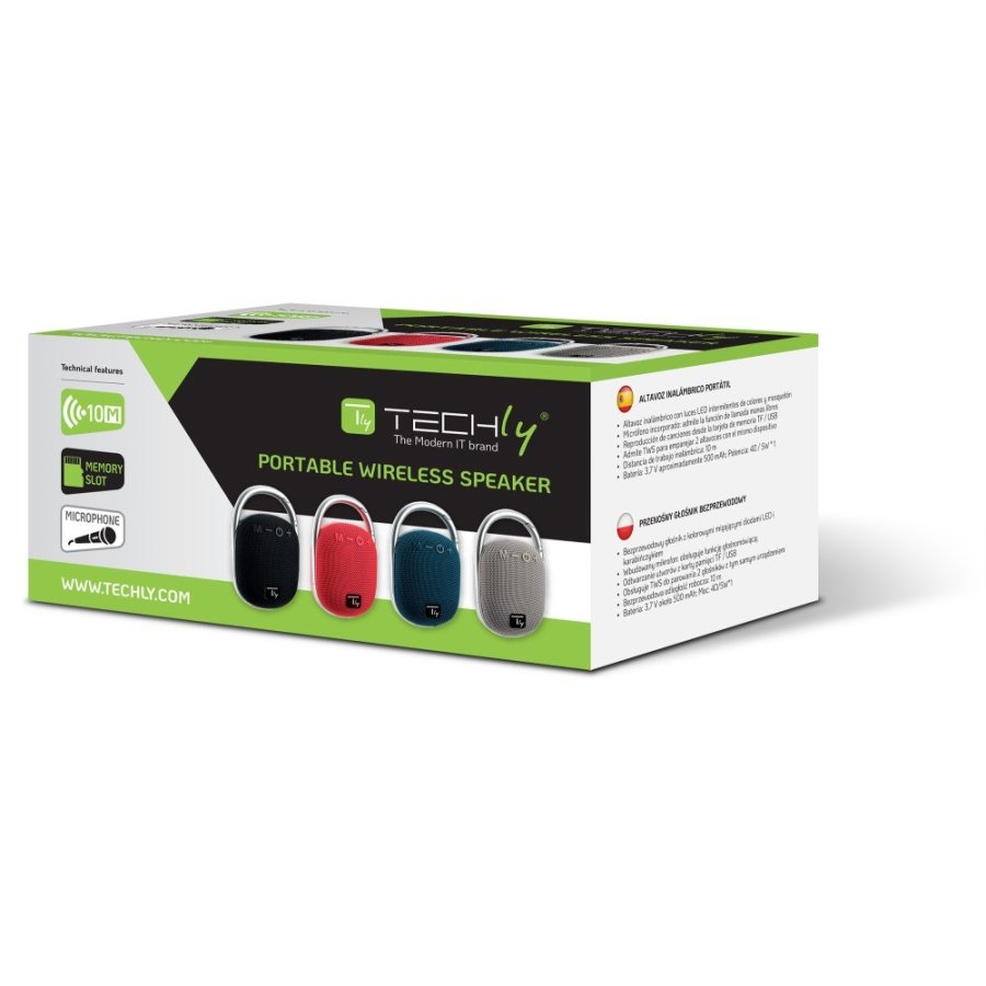 Techly ICASBL321BL brbar hjttaler Brbar mono hjttaler Bl 5 W #4