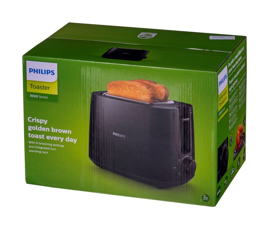 Philips Daily Collection HD2581/90 Brdrister - 2 skiver, bred brdholder, sort #5