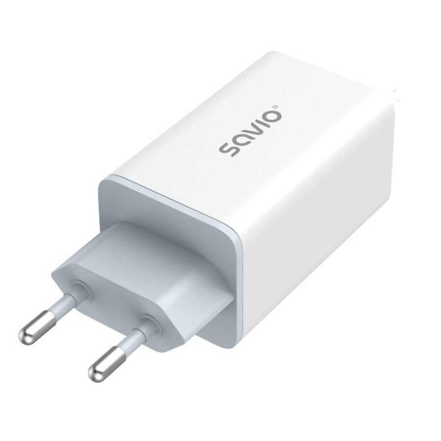 SAVIO LA-07 GaN 65W netoplader, USB, QC4.0+, PD 3.0, hvid #6
