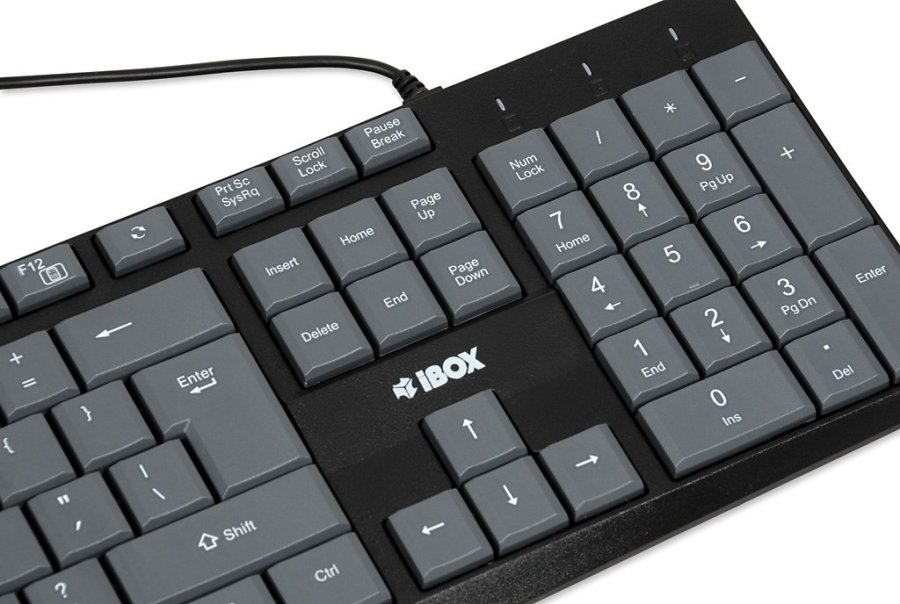 iBOX Eris USB-tastatur, gr og sort #6