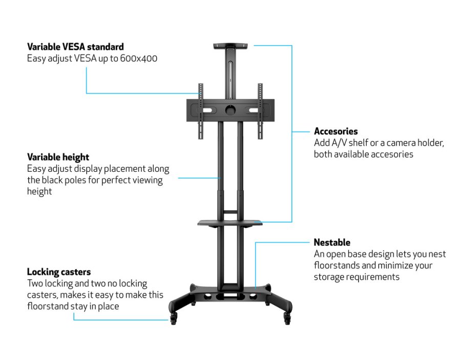Multibrackets 2319 tv-beslag 152,4 cm (60