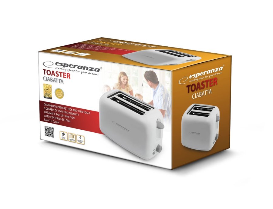 Esperanza EKT002 Caprese 2 skive(r) 600 W Hvid #5
