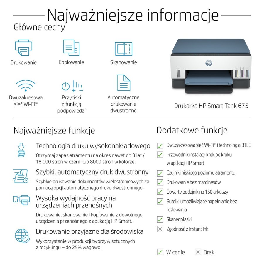 HP Smart Tank 675 All-in-One Termisk inkjet A4 4800 x 1200 dpi 12 sider pr. minut Wi-Fi #2