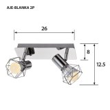 Activejet AJE-BLANKA 2P loftbelysning E14 80 W #2