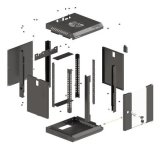 Lanberg WF11-3304-10B stativ 4U Vgmonteret stativ Sort #8