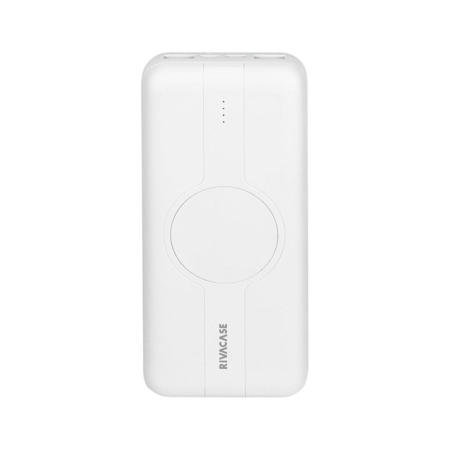 Powerbank RIVACASE 20000 mAh USB-C 20W + Qi 10W hvid (1x USB-C PD 20W, 2 USB-A QC 3.0 18W), hvid #2