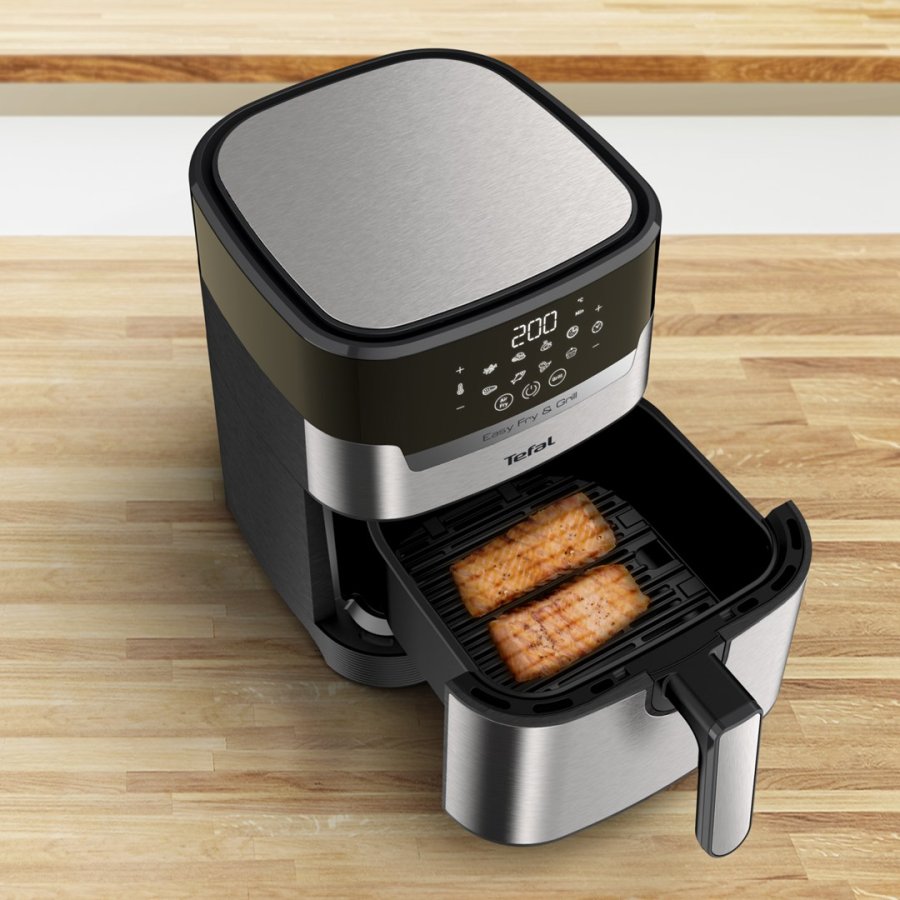 Tefal Easy Fry & Grill EY505D Enkelt 4,2 L Enkeltstende 1550 W Varmluftsteger Rustfrit stl #5