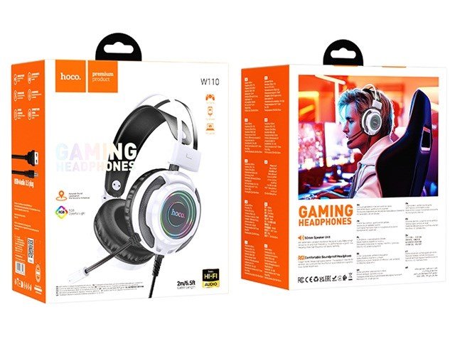 Hoco W110 Resource Gaming Headset Wired USB+ Jack 3.5 In-Ear Hvid #3