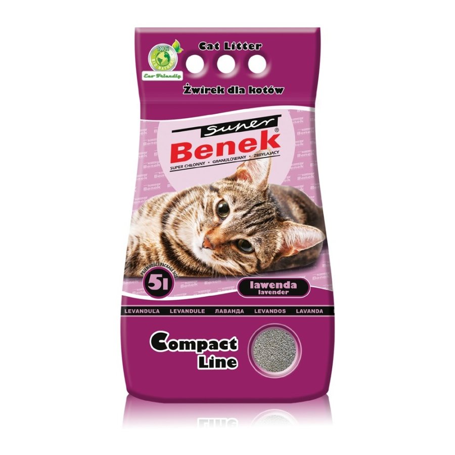 Certech Super Benek Compact Lavender - Klumpende kattegrus 5 l #1