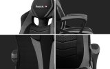 Huzaro FORCE 2.5 GREY MESH Gaming lnestol Trdsde Sort, Gr #8