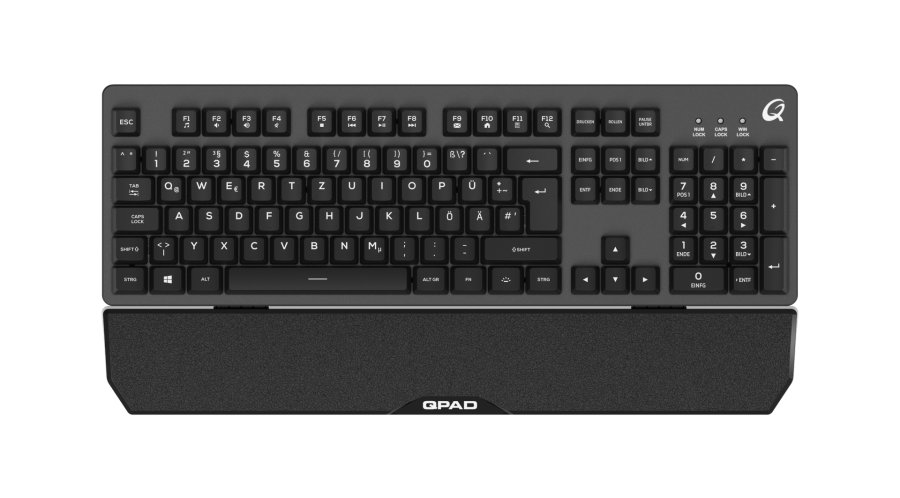 QPAD MK-40 tastatur Spil USB QWERTZ Tysk Sort #1