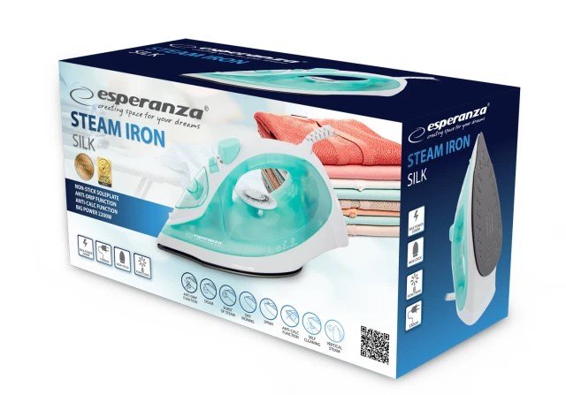 Esperanza EHI005 dampstrygejern med keramisk plade grn, hvid 2200 W #7