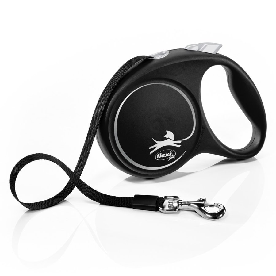 Flexi Black Design M 5 m Fleksibel hundesnor #1