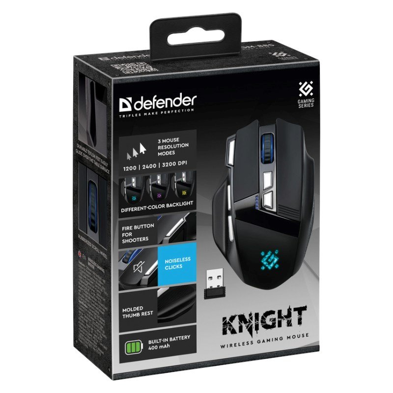 Gaming-mus Defender GM-885 KNIGHT Sort 3200 DPI #6