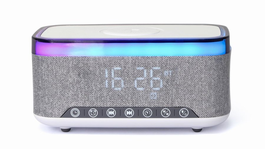 Gembird DAC-SPKBT-QC15-GR vkkeur Digital alarmur Gr, Hvid #4