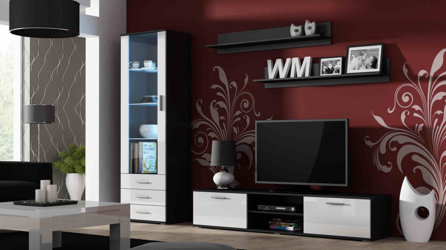 Cama SOHORTV180CZ/BI TV stativ & underholdningscenter 1 hylder #9