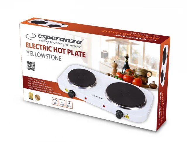 Esperanza EKH007W kogeplade Hvid Bordplade Forseglet plade 2 zone(s) #4