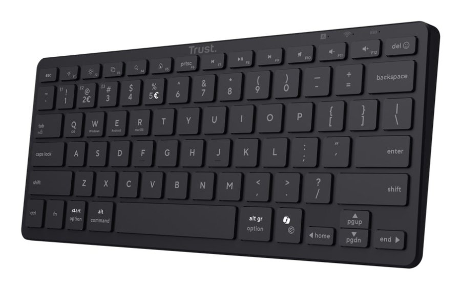 Trust Nado II tastatur Hjemme/kontor USB + Bluetooth QWERTY US engelsk Sort #1