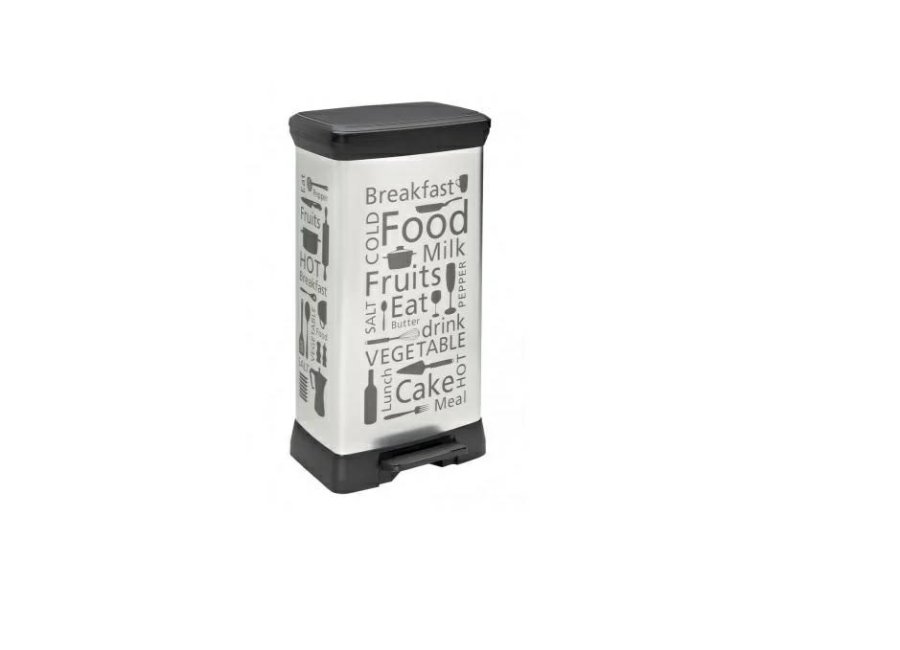 CURVER PEDAL WASTE BIN 50L /IML KITCHEN SILVER #2
