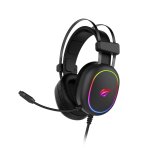 Havit GAMING HEADPHONE RGB BLACK 2016D Headset Ledningsfrt Spil Sort #1