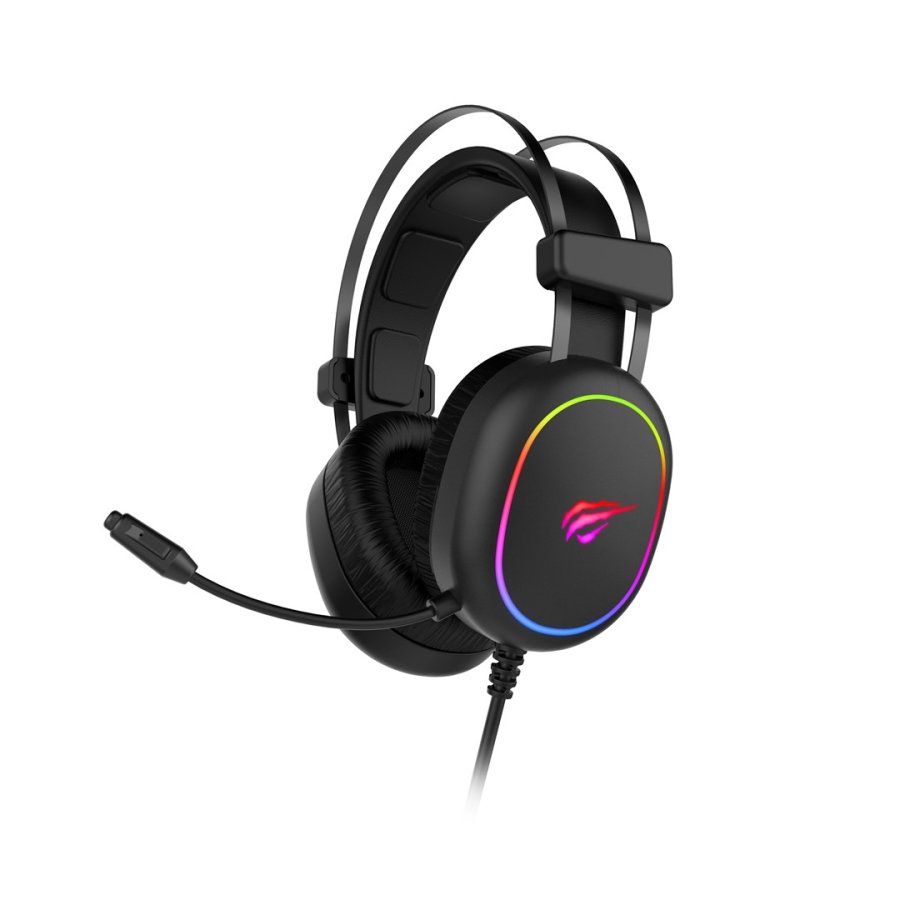 Havit GAMING HEADPHONE RGB BLACK 2016D Headset Ledningsfrt Spil Sort #1
