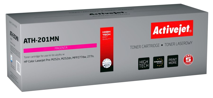 Activejet ATH-201MN tonerkassette til HP-printere, erstatning HP 201A CF403A; Supreme; 1400 sider; magenta #1