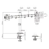 Gembird MA-D2-01 skrmbeslag og -stativer 81,3 cm (32
