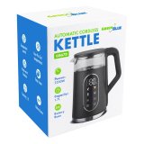 GreenBlue tr�dl�s elkedel, 1,7 l, vandbeholder i glas, letl�seligt display, temperaturvalg, 2200 W, GB670 B #12
